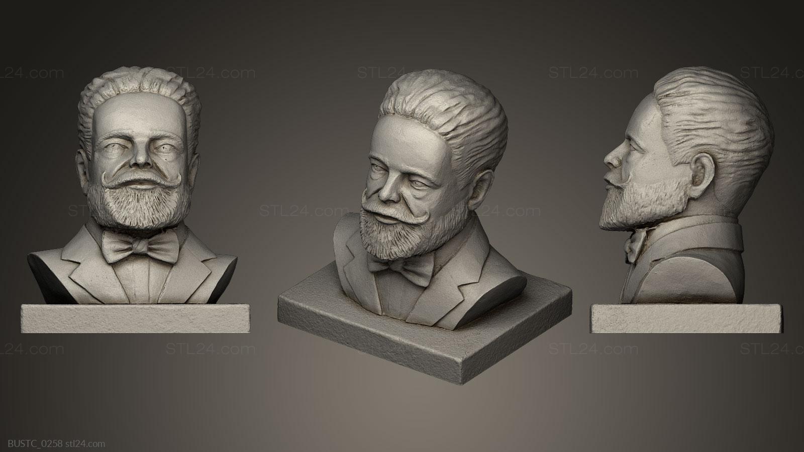 Бюсты и барельефы известных личностей (Исаак Альбниц, BUSTC_0258) 3D модель для ЧПУ станка